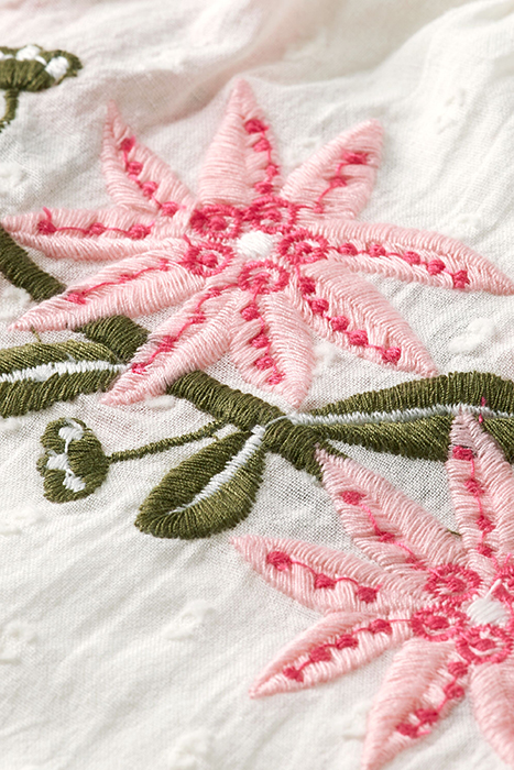 LONG-SLEEVED FLOWER EMBROIDERY TOP VANILLA ICE 3