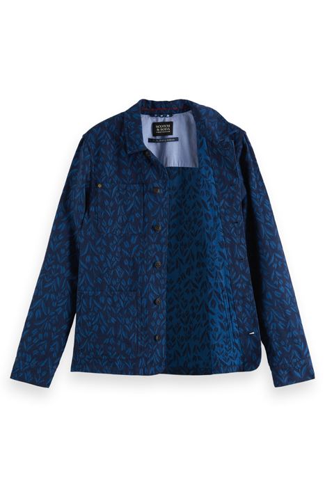 JACQUARD LINEN-BLEND WORKER JACKET COMBO A 9