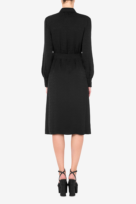 SHIRT DRESS IN ALLOVER LOGO TWILL BLACK 2