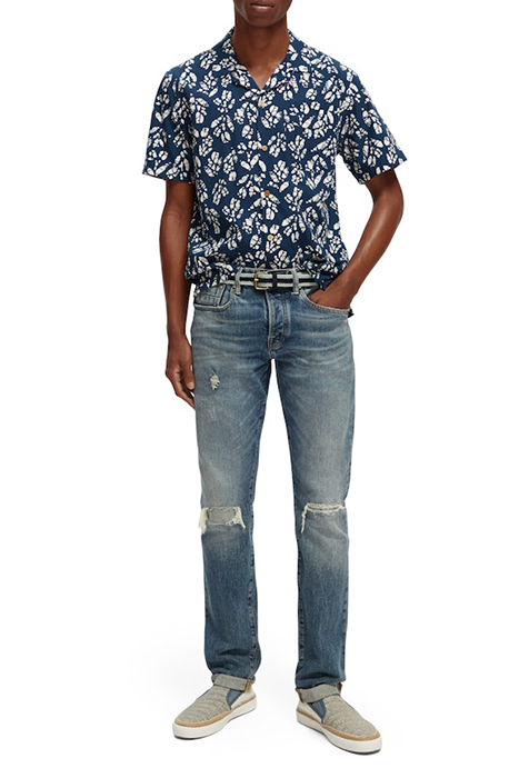 ALLOVER PRINTED SHORT-SLEEVED CAMP SHIRT COMBO D 4