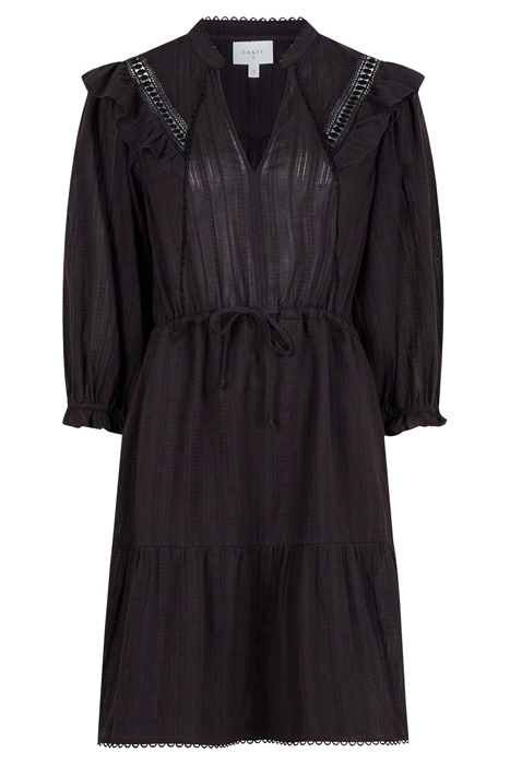 D6REAUX RUFFLED DRESS RAVEN 3