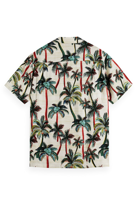 SHORT SLEEVED PRINTED CAMP SHIRT OFFWHITE PALMTREES AOP 2