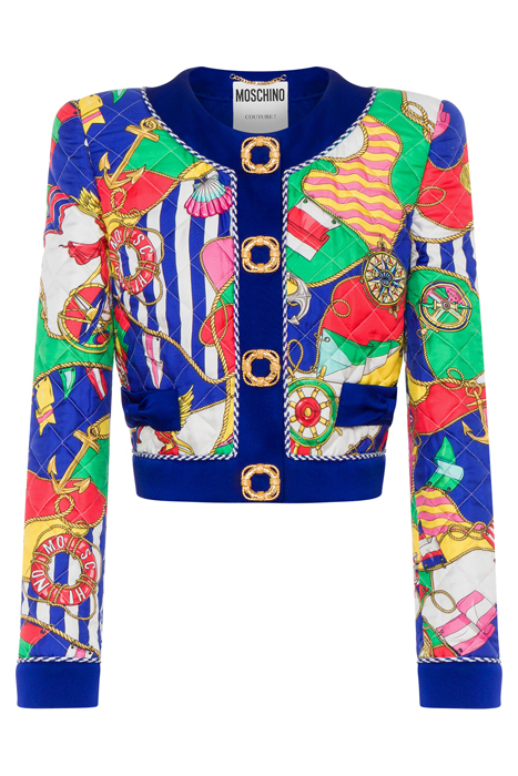 ALLOVER NAUTICAL SILK TWILL JACKET MULTICOLOR 3