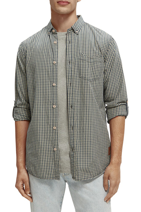 REGULAR-FIT GINGHAM CHECKED POPLIN SHIRT COMBO A 1