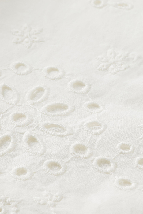 EMBROIDERED SHORTS IN ORGANIC COTTON VANILLA WHITE 3