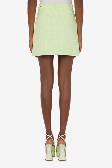 TEDDY BUTTONS TWEED MINISKIRT GREEN 2