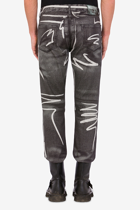 SHADOWS & SQUIGGLES COTTON BULL TROUSERS GREY 2