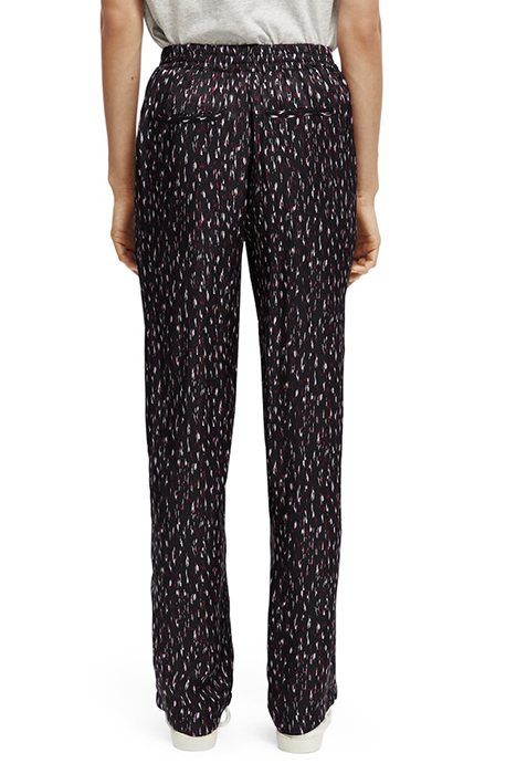GIA - MID-RISE WIDE LEG PRINTED ELASTICATED TROUSERS IKAT RA 3