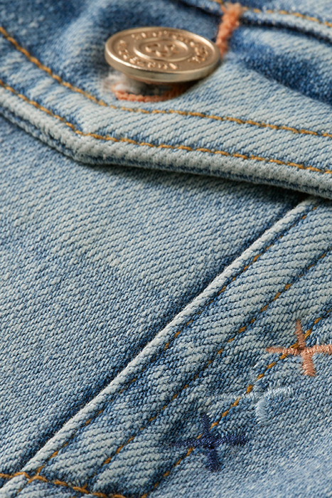 DENIM TRUCKER JACKET WITH CUSTOMISED DETAILS — CLEAR PATH 3