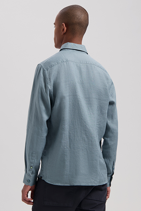 BASIC SHIRT LINEN STORMY SEA 2