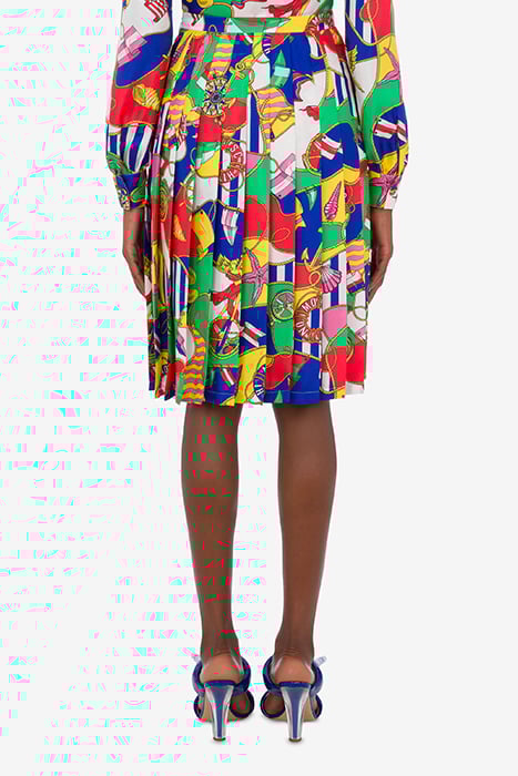 ALLOVER NAUTICAL SILK TWILL SKIRT MULTICOLOR 2