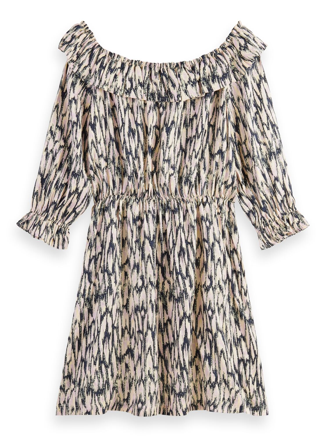 FRILL OFF SHOULDER SMOCK DRESS COMBO R 1