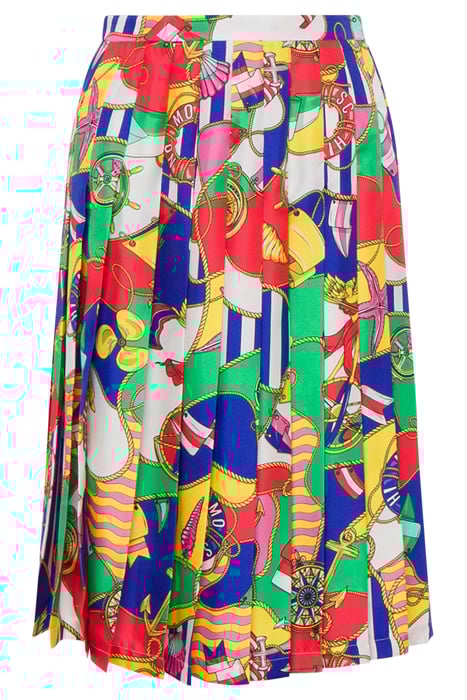 ALLOVER NAUTICAL SILK TWILL SKIRT MULTICOLOR 3