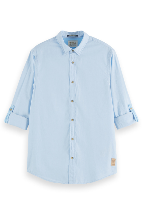REGULAR-FIT POPLIN SHIRT WITH SLEEVE ROLL-UP COMBO C 6