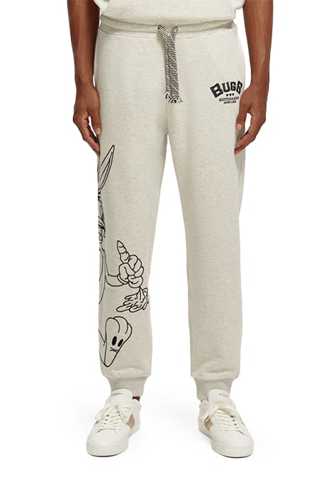 BUGS BUNNY - SWEATPANTS WITH PLACEMENT EMBROIDERY OFF WHITE 4