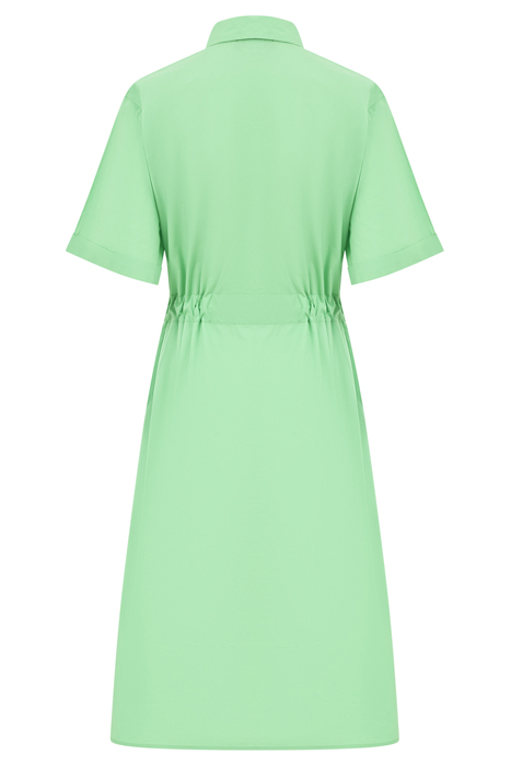 POPLIN TIE SHIRT DRESS MIDI POISE GREEN 5