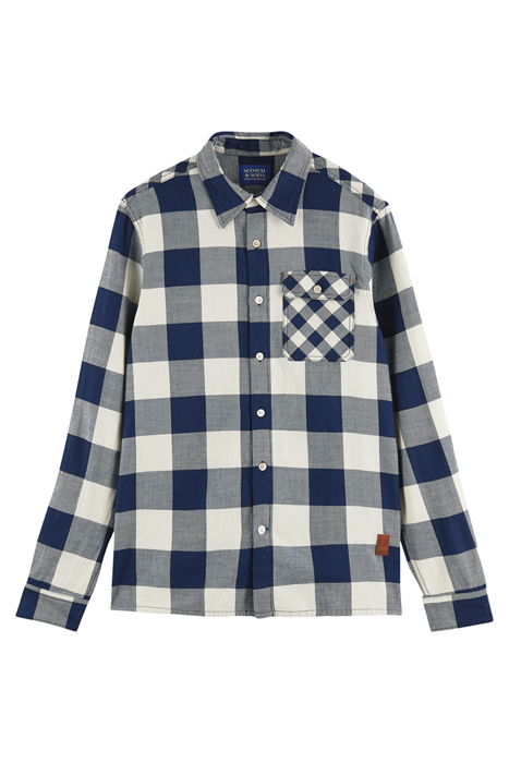 INDIGO CHECKED 1 POCKET WORKWEAR REGULAR FIT SHIRT COMBO A 1