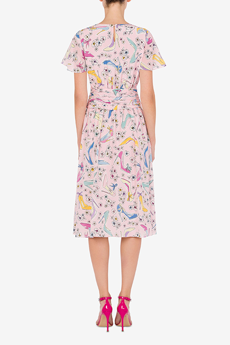 HEELS & FLOWERS MIDI DRESS PINK 2