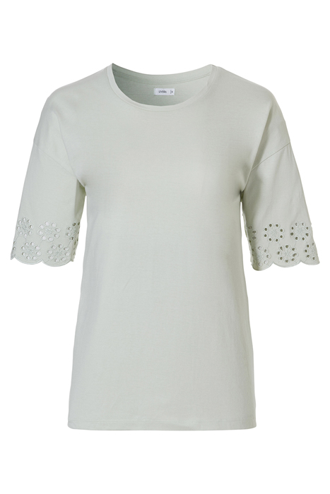 NW TOP TSHIRT SS NOHEMI BRODERIE GREEN LILY 1