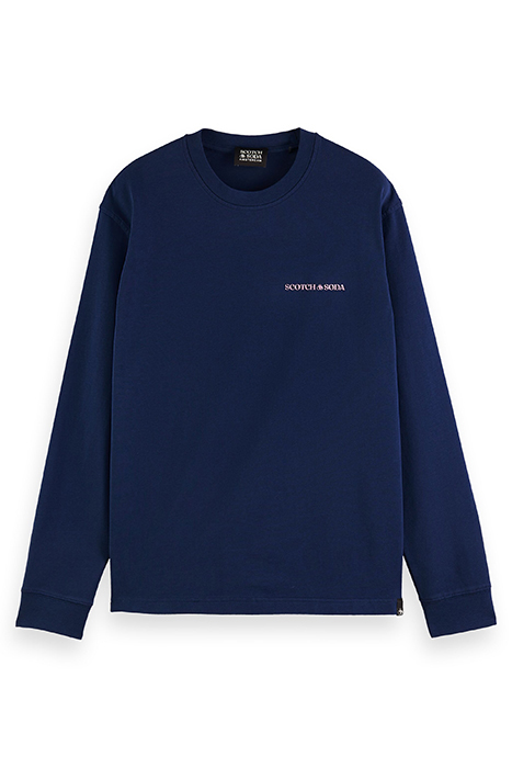 LONG-SLEEVED T-SHIRT IN ORGANIC COTTON AMERICANA BLUE 1