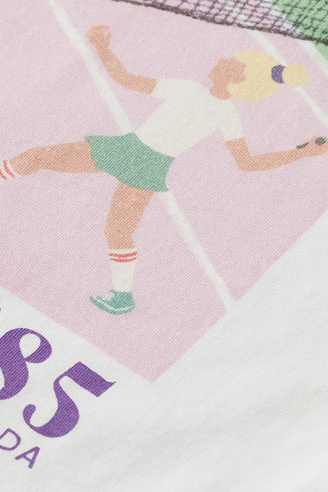 REGULAR-FIT TENNIS ARTWORK T-SHIRT WHITE 3