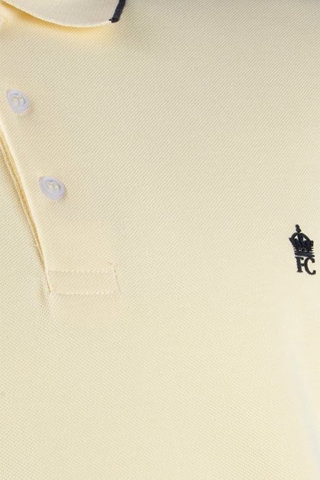 TIPPED PIQUE POLO LEMON / MARINE 3