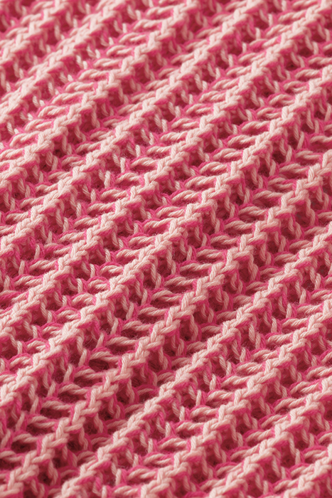 OPEN STITCH RELAXED COLLARED CARDIGAN PINK PUNCH MELANGE 6