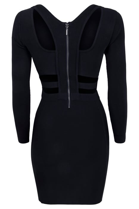 ARIA SWEATER DRESS JET BLACK 4