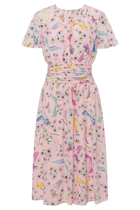 HEELS & FLOWERS MIDI DRESS PINK 3