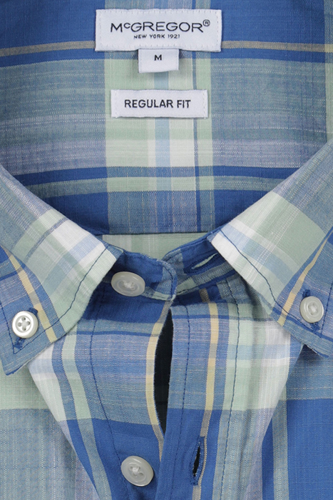 BIG CHECK SHIRT DARK AQUA 4