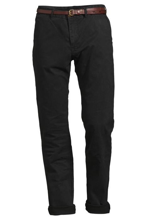 ESSENTIALS-STUART SLIM FIT COTTON/ELASTAN GARMENT DYED CHINO 1