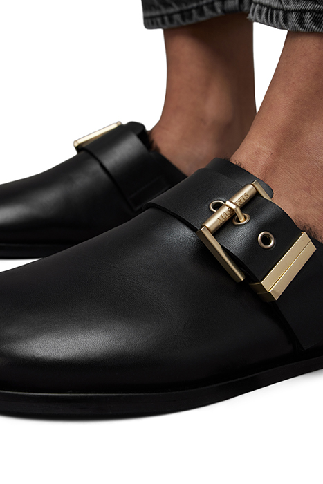 VENUS SHEARLING MULE BLACK 3