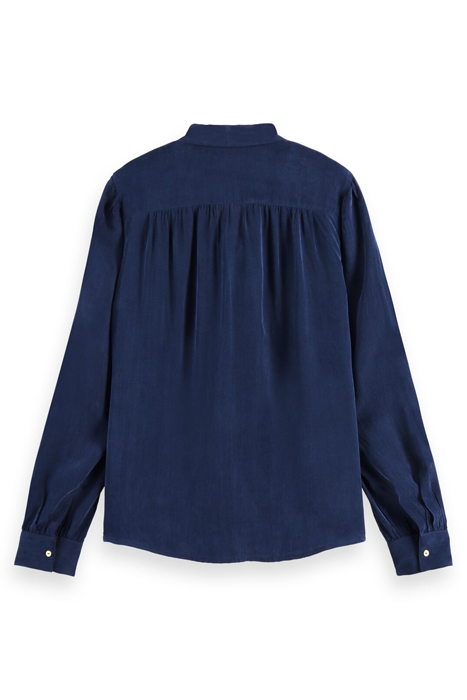 DRAPEY SEASONAL SHIRT WITH TIES AT NECK DEEP SPACE 2