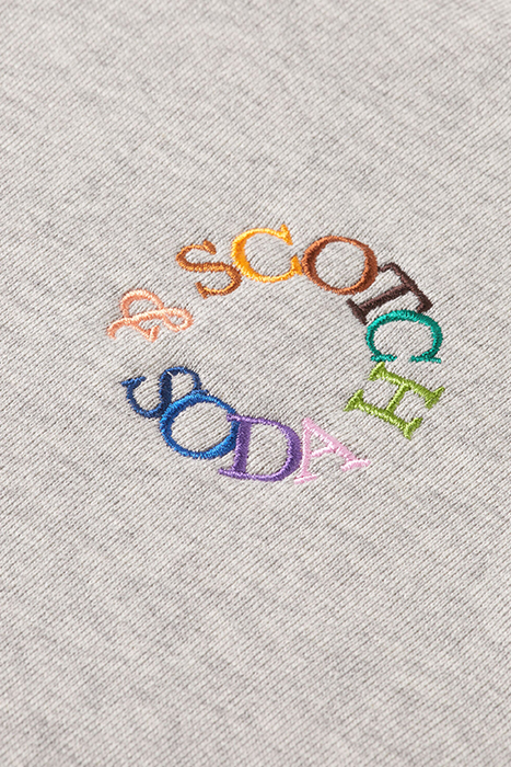 LOGO REGULAR-FIT HOODIE IN ORGANIC COTTON GREY MELANGE 3