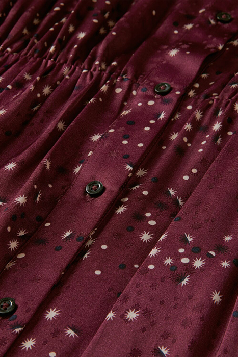 KARIS PRINTED SHIRT DRESS MILKY WAY CRIMSON 3