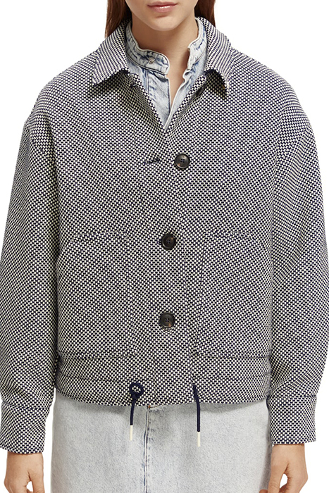 BOUCLÉ SHIRT-JACKET NAVY 7