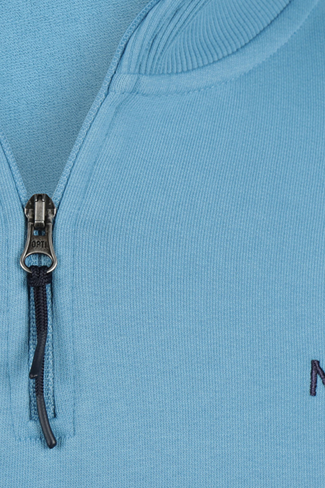 ZIP MOCK SWEATSHIRT DARK AQUA 3