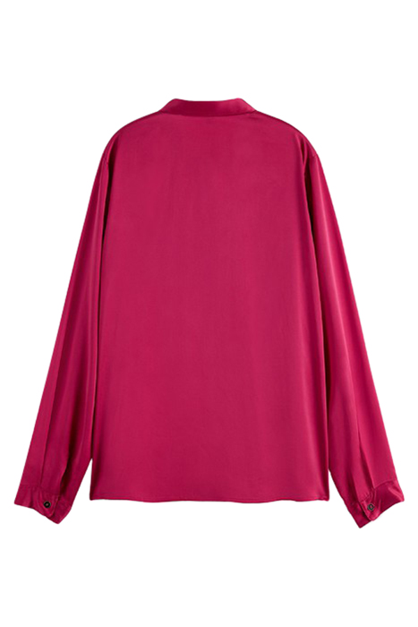 THE JO - EMBROIDERED REGULAR FIT SHIRT IN SILK CHERRY PIE 2