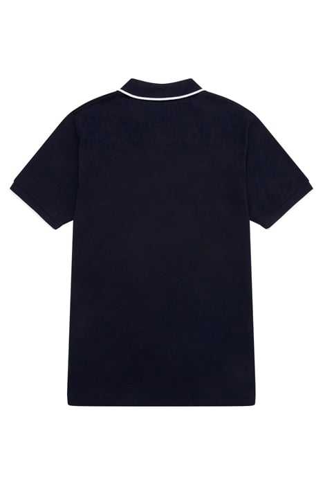 J TROPHY TIPPED POLO MARINE / WHITE 2
