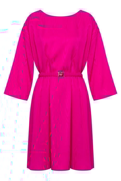 SAFETY BELT FLUID MOIRÉ MIDI DRESS PINK 3