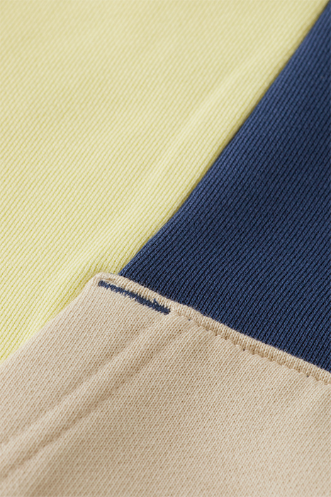 UNISEX - ORGANIC COTTON COLOURBLOCK HOODIE STORM BLUE/GLOW C 10