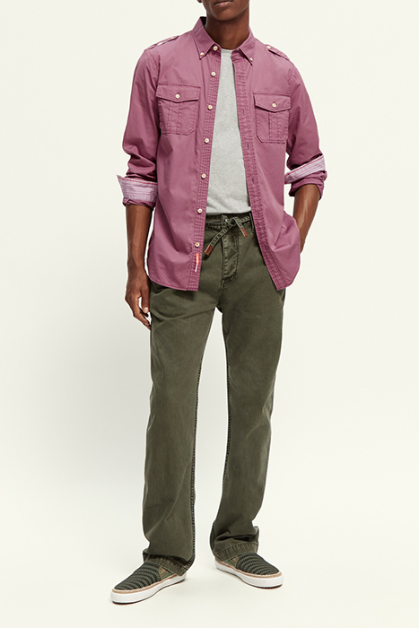 REGULAR-FIT REFINED COTTON SHIRT DAHLIA 4