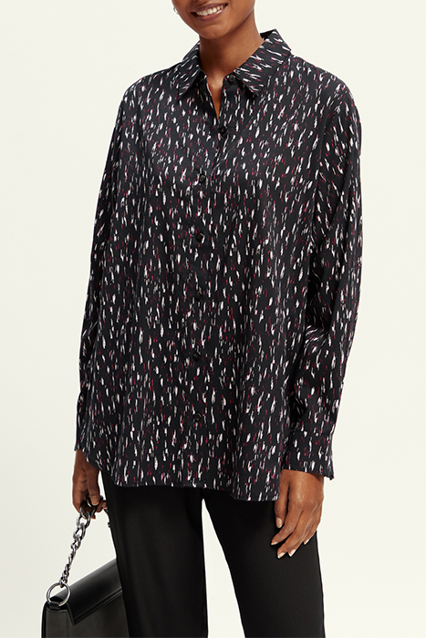 OVERSIZED SHIRT WITH PRINT IKAT RAIN 2