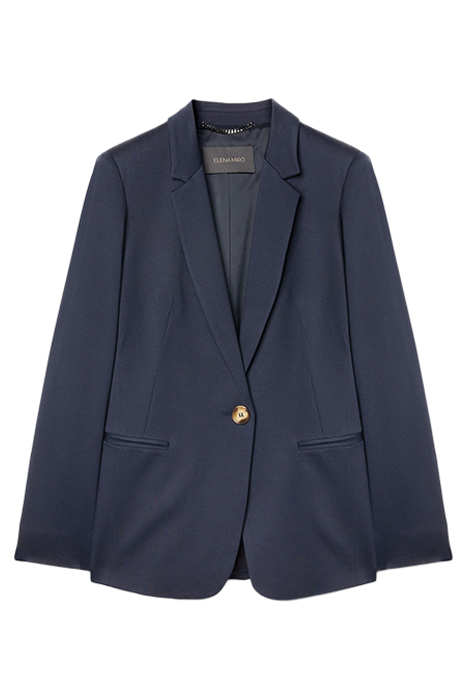 STRETCH MILANO-STITCH BLAZER JACKET DARK BLUE 4