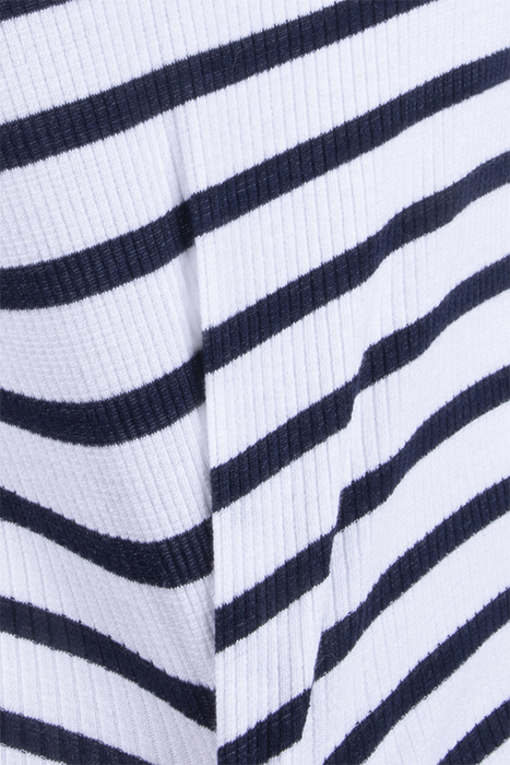 STRIPE SLIM FIT RIB TEE DK NAVY/WHITE 3