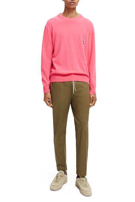 WOOL CREWNECK PULLOVER MADE WITH 30% RECYCLED CASHMERE FLUO 4