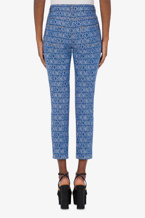 ALLOVER LOGO DENIM TROUSERS BLUE 2