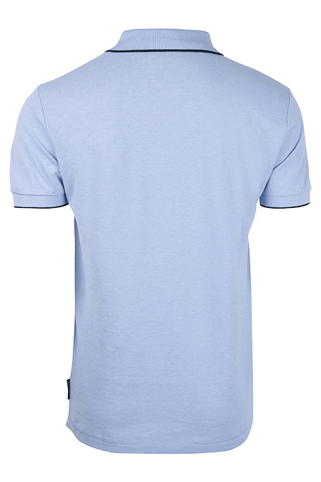 TIPPED PIQUE POLO SKY MEL / MARINE 2
