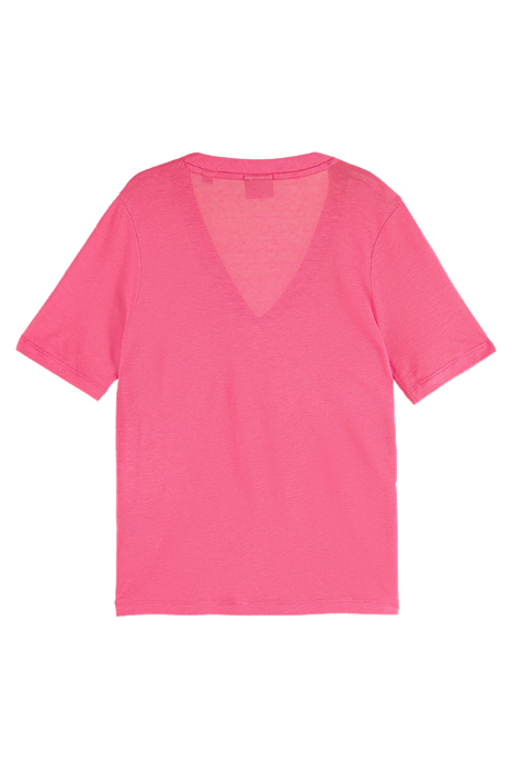 SOFT V-NECK T-SHIRT PINK PUNCH 2