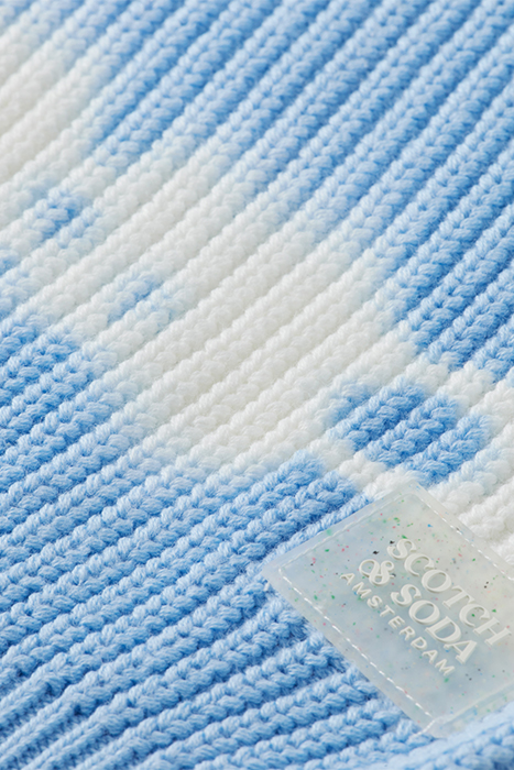 TIE-DYED WASHING CREWNECK PULLOVER IN ORGANIC COTTON CORNFLO 6